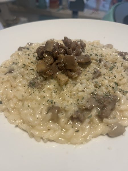 Risotto salsiccia e funghi porcini